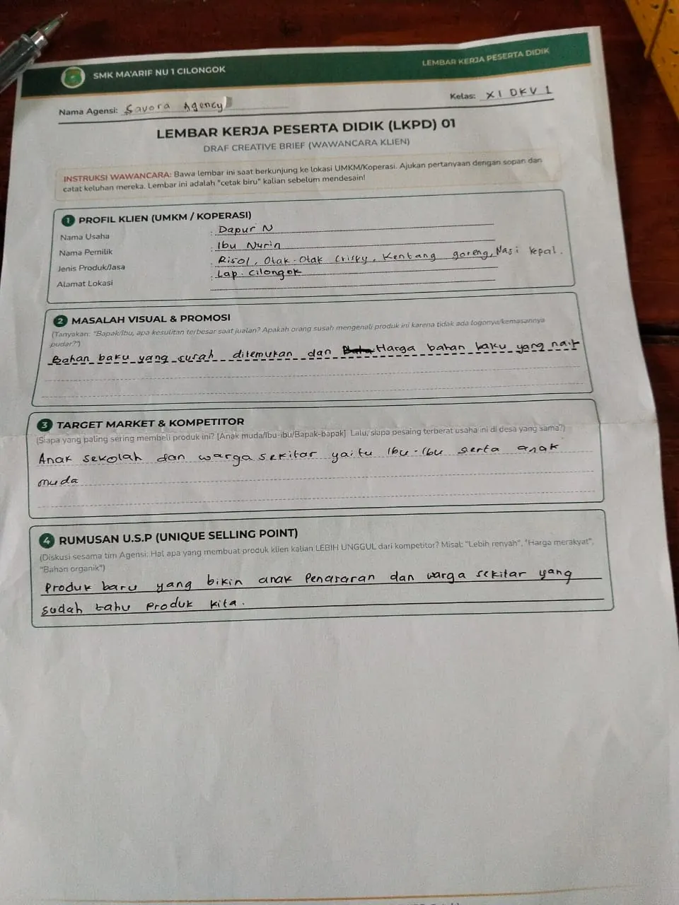 Brief UMKM Risol